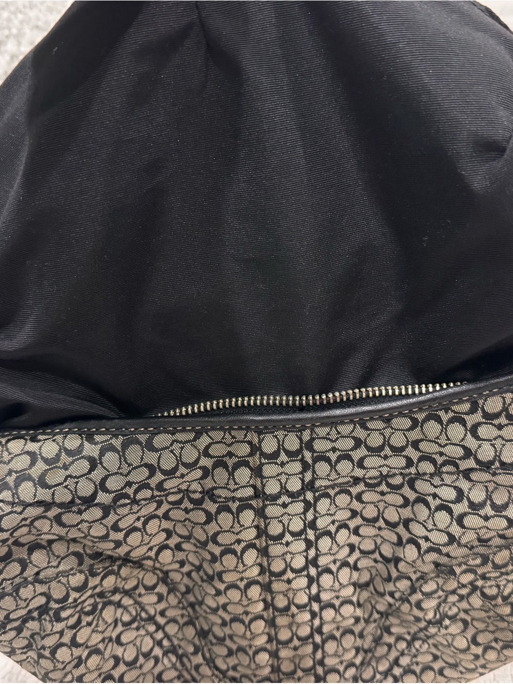 Coach Black Signature Crescent Shoulder Bag - Picture 6 of 7